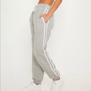 Grey Double Striped Sweatpants